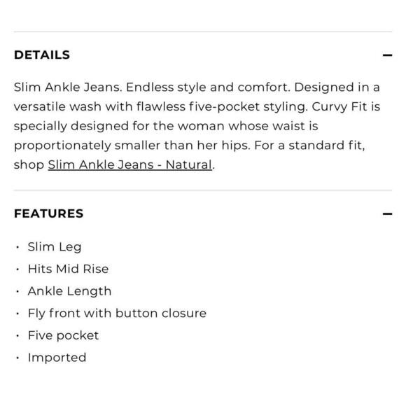 Talbots Jeans 12/31 Flawless Slim Ankle Curvy White Slimming Stretch - Picture 3 of 8